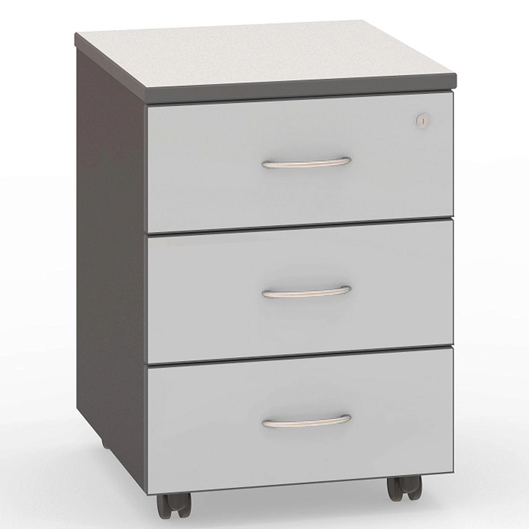 Тумба выкатная Стратегия серая