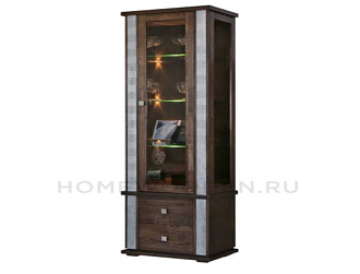 Шкаф с витриной Тунис П343.19Ш Мебель Белоруссии