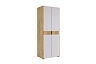 Шкаф двухдверный Адам дуб крафт золотой / белое дерево
