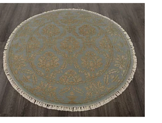 Индийский ковер из шерсти и арт-шёлка «KING OF AGRA» NO67-LBLU-LBLU14855(Round) Мир ковров
