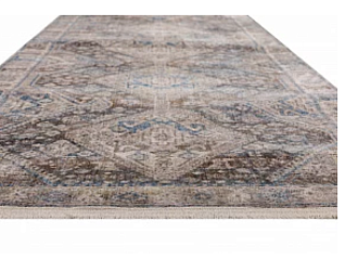 Турецкий ковер из полиэфирного шёлка «MYSTIC» 0658A-NAVY-BRN(Runner) 80 x 300 см Мир ковров