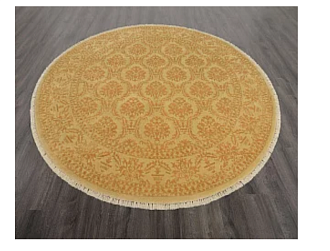 Индийский ковер из шерсти и арт-шёлка «KING OF AGRA» NO64-CRE-CRE(Round) 250 x 250 см Мир ковров