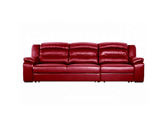 Диван Модульный Денвер 3 р , Красный, Кожа Teraldi Dalia Home Collection