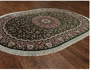 Иранский ковер из шёлка «QUM MM IR» 14-112-IR NOORI(Oval) 100 x 150 см Мир ковров