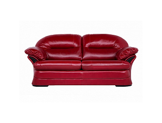 Диван Брюссель 3 р , Красный, Кожа Teraldi Dalia Home Collection