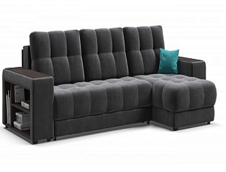 Угловой диван BOSS 3.0 XL велюр Monolit серый