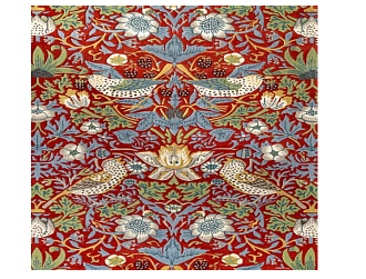 Индийский ковер из шерсти «MORRIS & CO» Strawberry Thief Crimson 27700 Мир ковров
