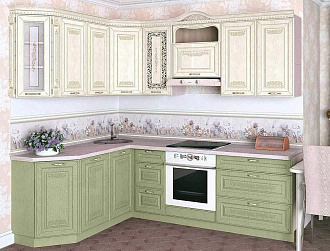Кухонный гарнитур угловой Оливия 35 (ширина 170х240 см)