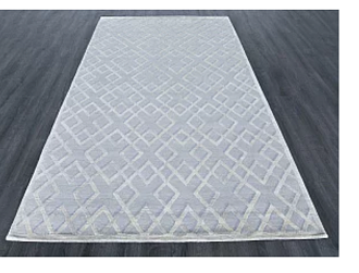 Непальский ковер из шерсти и эвкалиптового шёлка «ART DECO RUGS» RHOMB BLUE AIR(90529) Мир ковров