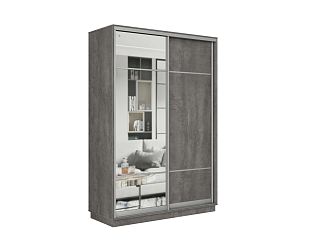 Шкаф-купе двухдверный Аламак бетон
