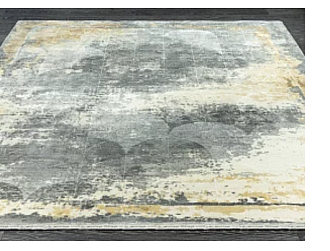 Индийский ковер из арт-шёлка и шерсти «MIST SPECIAL» 2019117-STEEL-GREY-GOLD 167 x 241 см Мир ковров