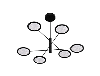 Потолочная люстра Imma (чёрный) D1200*H770 6*LED*9W