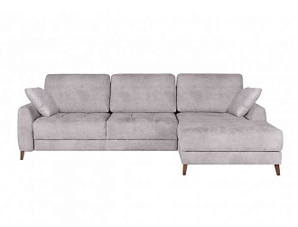 Угловой диван Монако с канапе 85/19, Серый, Ткань Tornado Silver Home Collection