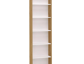 Стеллаж прямой Сохо белая торцевой