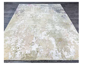 Индийский ковер из шерсти и бамбукового шёлка «STORM V» RN85WH-GREY 250 x 300 см Мир ковров