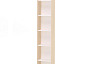 Стеллаж прямой Челси,Римини белая торцевой