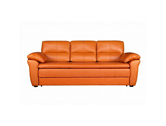 Диван Римини 3 р, Оранжевый, Кожа Supreme Soleil Home Collection