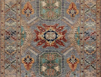 Пакистанский ковер из шерсти «KAZAK ROYAL» GRAY-GRAY(163x240) 163 x 240 см Мир ковров