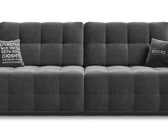 Диван Босс ХО Велюр Монолит серый / Камень
