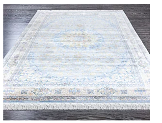 Иранский ковер из шёлка, модала и акрила «MASTERPIECE QUM» 050-22-Katrin-1520-LIGHT BLUE 200 x 300 см Мир ковров