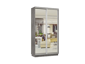 Шкаф-купе двухдверный Антиной бетон
