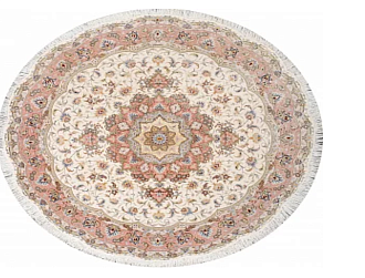 Иранский ковер из шерсти и шёлка «TABRIZ 40» 7-392-IR(Round) Мир ковров