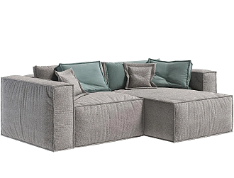 Диван Бриошь Мемори компактный угловой пр\лев Базис без подушек