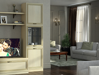 Шкаф Адажио АГ-224.20 бежевый Ангстрем
