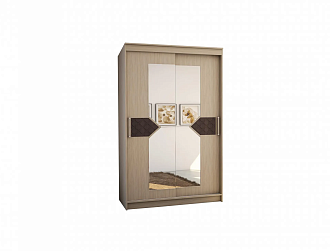 Шкаф-купе Николь 2 ясень шимо светлый / лиственница темная