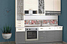 Кухонный гарнитур Графит 24 (ширина 220 см)