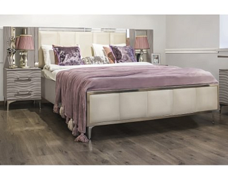 КРОВАТЬ GRAVITA 180X200 СМ СЕРЫЙ КАМЕНЬ ГЛЯНЕЦ Davita-мебель - ДАВИТА