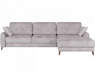 Угловой диван Монако с канапе 97/19, Серый, Ткань Tornado Silver Home Collection