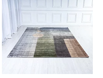 Индийский ковер из арт-шёлка «BAUHAUS» DESIGN №01-2-GREY-BEIGE 248 x 302 см Мир ковров