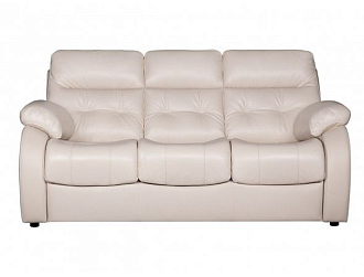 Диван Рей 3я без механизма, Белый, Кожа Supreme Natura Home Collection
