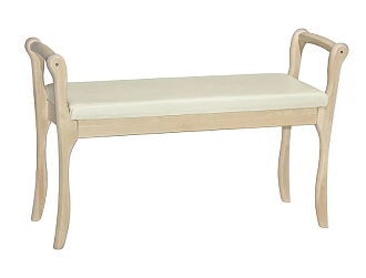 Банкетка мягкая с подлокотниками бежевая