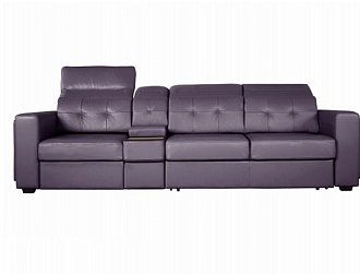 Диван Торонто 3р с баром, Фиолетовый, Кожа Bellagio Lavender Home Collection