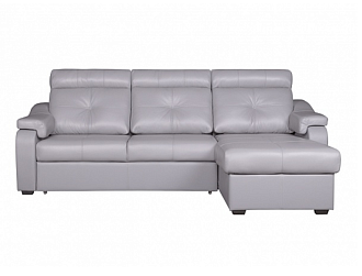 Угловой диван Модульный Кёльн с канапе , Серый, Кожа Supreme Silver Home Collection
