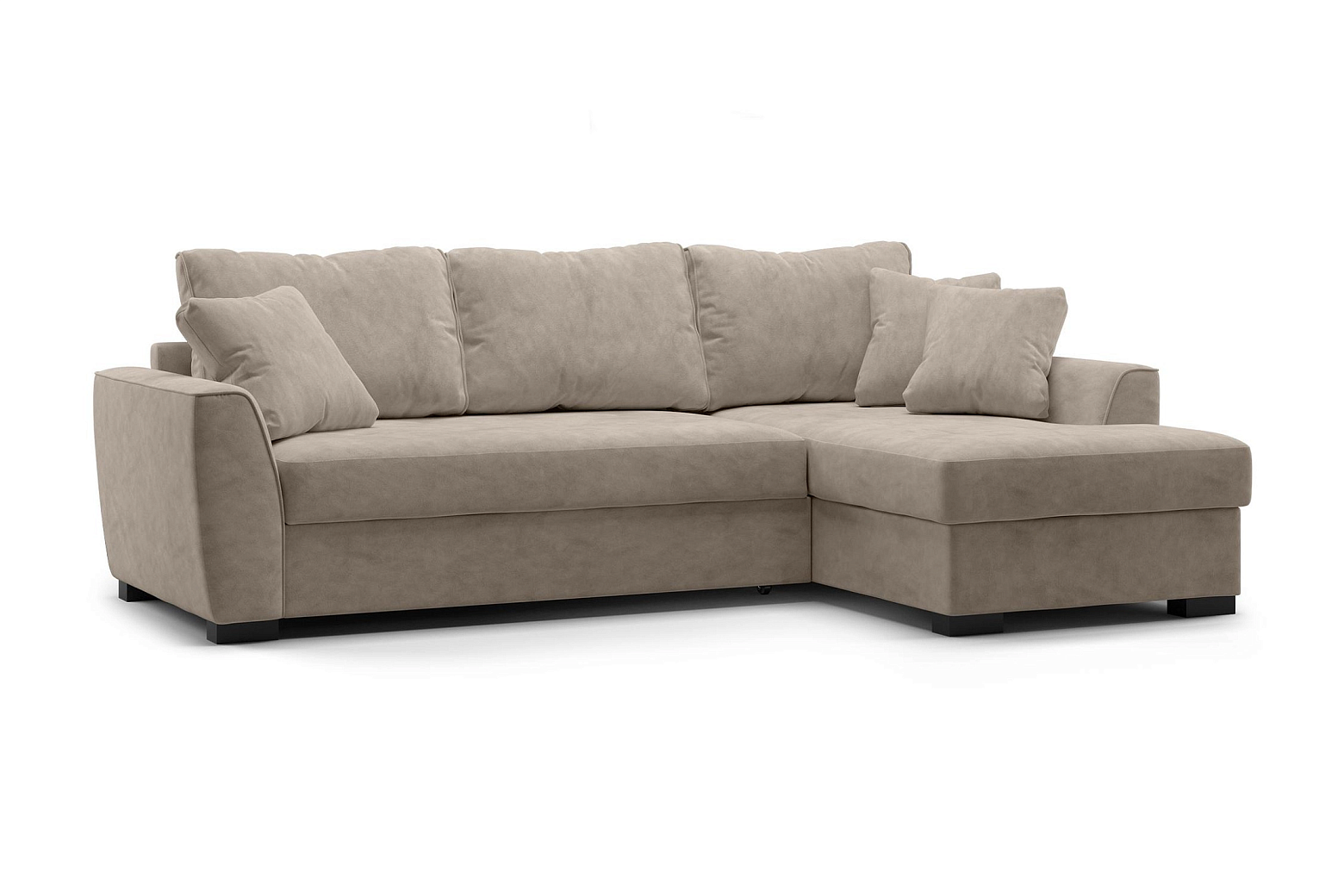 Диван угловой дельфин Като бежевый