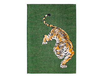Бельгийский ковер из полиэфирного шёлка «POP» 9388-TIGER-GREEN ON FIRE 140 x 200 см Мир ковров