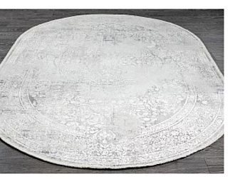 Турецкий ковер из эвкалиптового шёлка и акрила «CHERUTTI» 1955-COK-GRI (Oval) 400 x 600 см Мир ковров