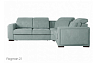 Угловой диван Торонто с тумбой , Серый, Ткань Flagman 21