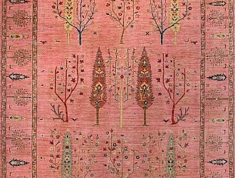 Пакистанский ковер из шерсти «SHAHI» PINK-PINK(236x299) 236 x 299 см Мир ковров