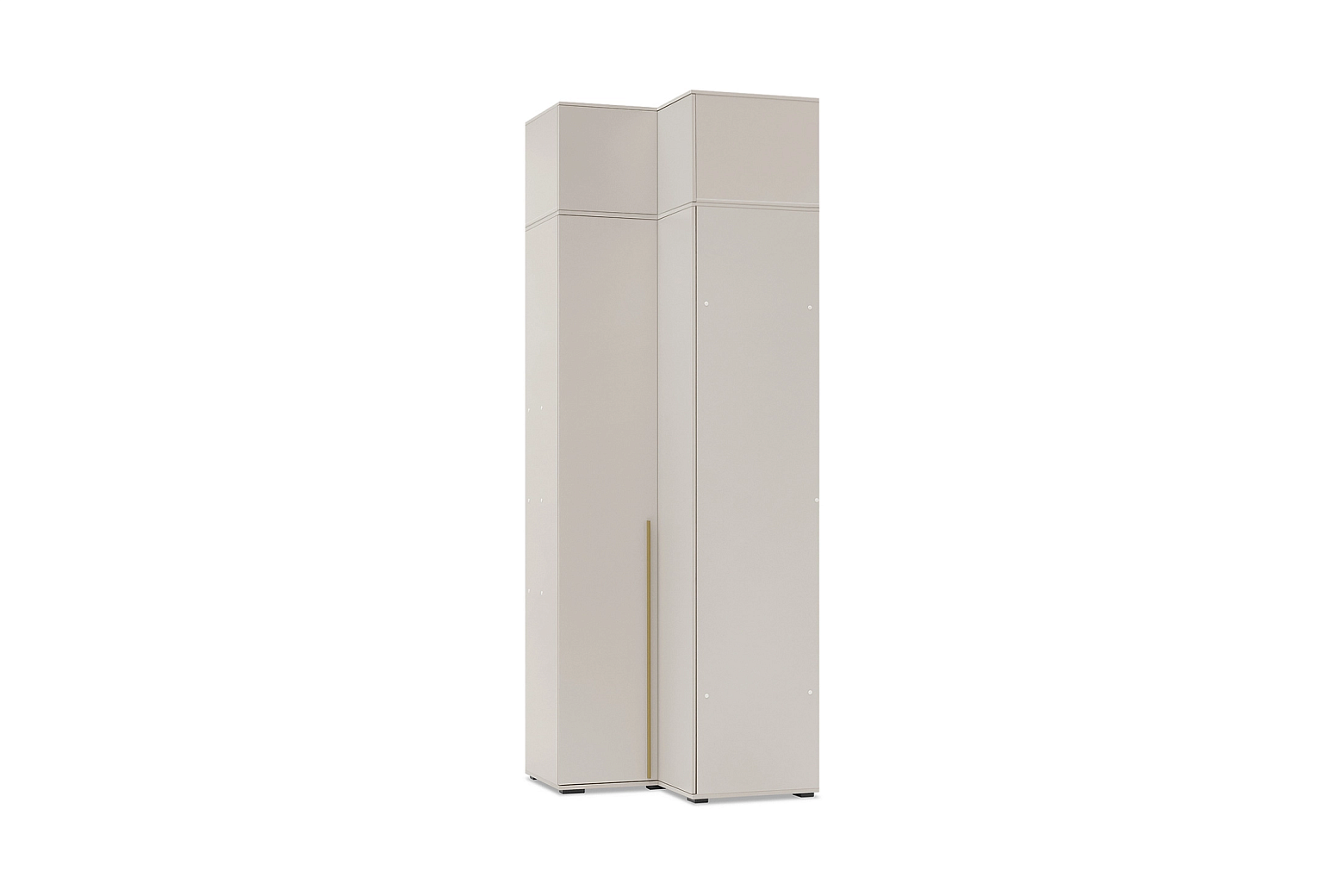 Шкаф угловой с антресолью Норд кашемир