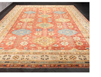 Пакистанский ковер из шерсти «KAZAK ROYAL» 23535-RED-BGE 408 x 497 см Мир ковров