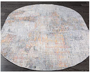 Турецкий ковер из полиэстера «SAVOY» B893A-P.L.GRAY-P.ORANGE(Oval) 200 x 290 см Мир ковров