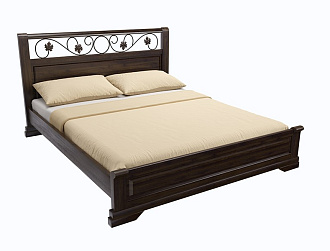 Кровать из массива FLORA Dark brown Askona - АСКОНА