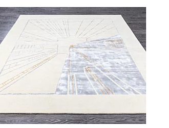 Индийский ковер из шерсти, арт-шёлка и хлопка «Art de Vivre by DETALI» design Irina Kondrashova «URBAN GEOMETRY-6» Мир ковров