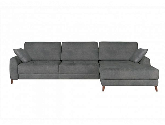 Угловой диван Монако с канапе 97/19, Серый, Ткань Tornado Blue steel Home Collection