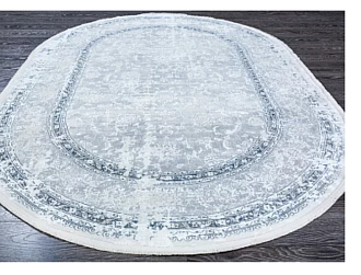 Турецкий ковер из полипропилена «FLORA LUX» 5530C-LBLUE-BEIGE(Oval) 300 x 400 см Мир ковров