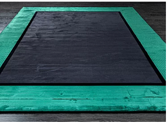 Турецкий ковер из бамбукового шёлка и акрила «Cabinet Rugs» 0704B-BLACK-GRIn Мир ковров